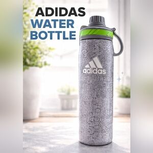 Adidas Stainless Steel Water Bottle 600ml • Stone Grey • BPA Free • Insulated